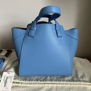 Loewe Leather Hammock Nugget Bag New Celeste Blue